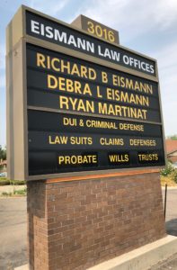 Eismann Law Offices Sign